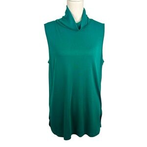 LOFT Dark Green Casual Classic Minimalist Business Career Turtleneck Top Size L